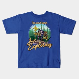 I'm Not Lost Just Exploring Kids T-Shirt